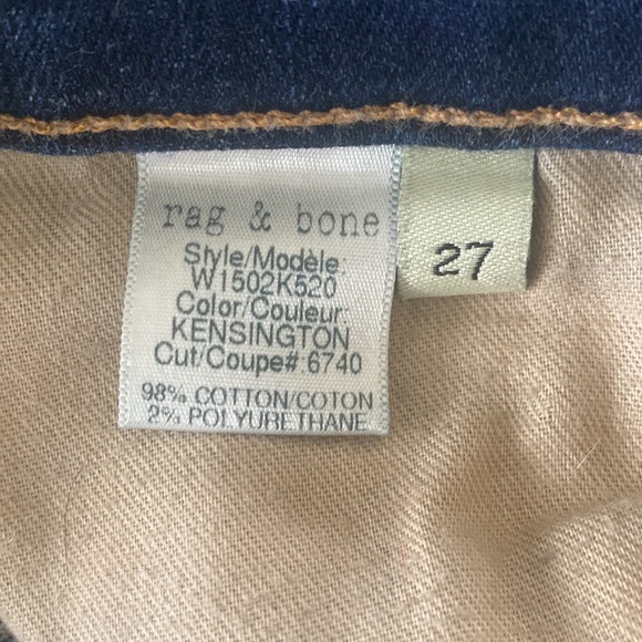 rag & bone mid rise skinny jeans size 27 - Picture 5 of 7